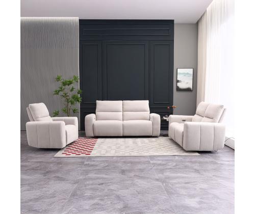 Diivan MATIAS 2-kohaline elektriline recliner 162x90xH100cm, helebeež