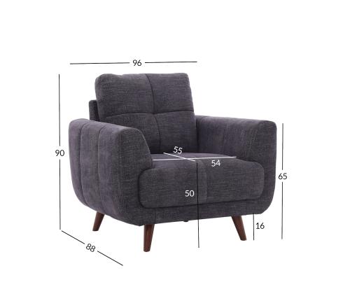 Tugitool STEVE 96x88xH90cm, tumehall