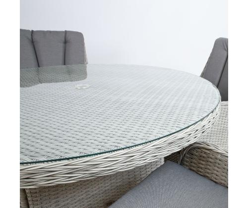 Laud ASCOT D121xH75cm, hall, alumiinium, plastikpunutis