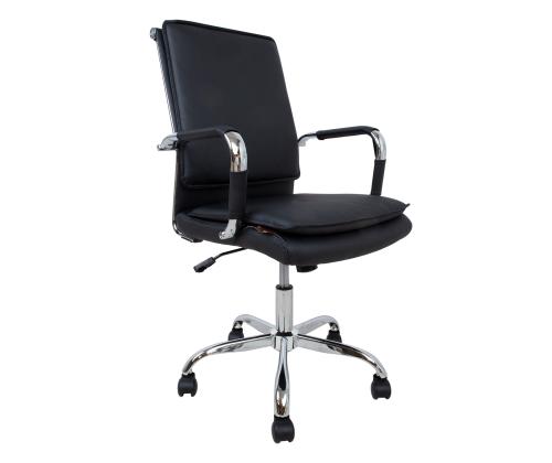 Arvutitool/kontoritool ULTRA 54,5x63xH94-104cm, must kunstnahk