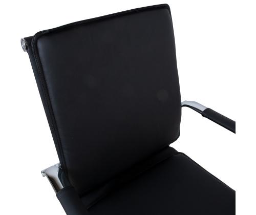 Arvutitool/kontoritool ULTRA 54,5x63xH94-104cm, must kunstnahk