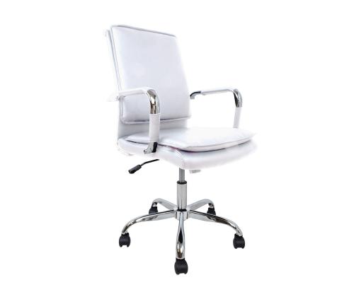 Töötool ULTRA 54,5x63xH94-104cm, valge kunstnahk