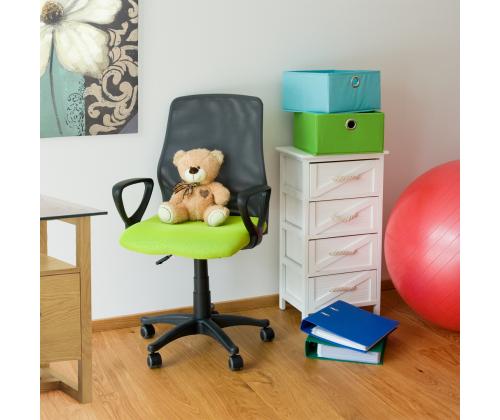 Töötool TREVISO, 59x58xH90-102cm, roheline/hall, polüesterkangas, plastik