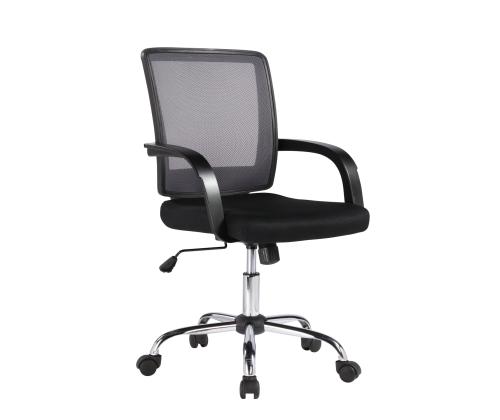 Arvutitool/kontoritool VISANO, 57x56,5xH88-95cm, must, polüesterkangas, teras