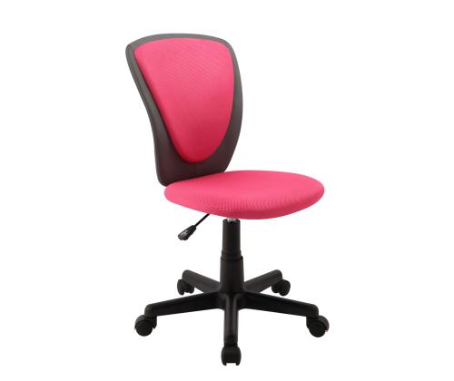 Lastetool BIANCA, 42x51xH82-94cm, roosa/tumehall, polüesterkangas, kunstnahk, plastik