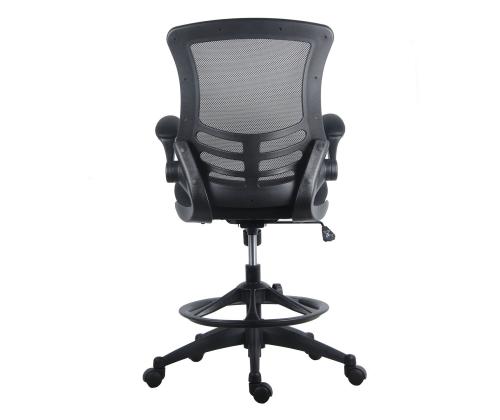 Kõrge töötool TRIBECCA, 62,5x62xH109-128,5cm, must, polüesterkangas, plastik