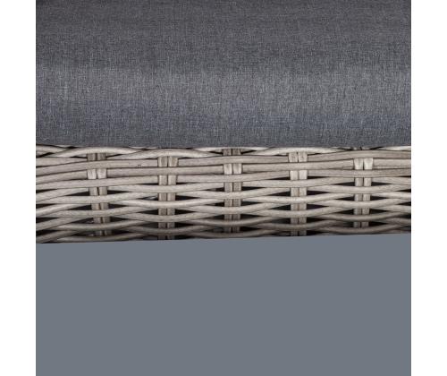 Aiamööblikomplekt CALISTA laud, diivan ja 2 tooli, hall