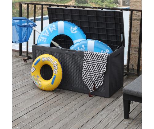 Säilituskast SAYA 122x54,5x62,3cm, hall plastik