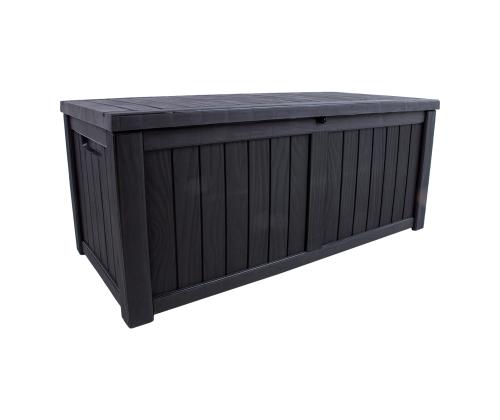 Säilituskast PRAIA 143x67,5x60,5cm/450L, must plastik