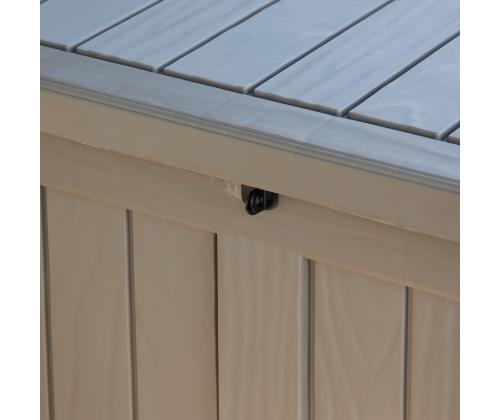 Säilituskast PRAIA 143x67,5x60,5cm/450L, must plastik