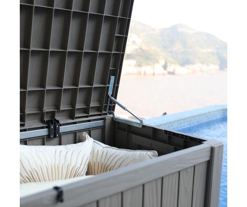 Säilituskast PRAIA 143x67,5x60,5cm/450L, must plastik