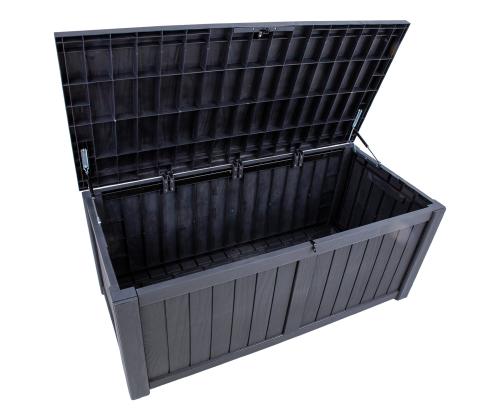 Säilituskast PRAIA 143x67,5x60,5cm/450L, must plastik