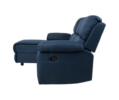 Nurgadiivan BERIT VN manuaalne recliner 214x160/95xH98cm, tumesinine