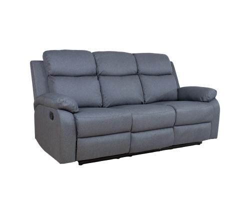 Diivan REX 3-kohaline manuaalne recliner 186x81xH103cm, tumehall