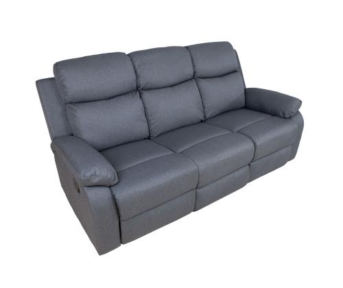 Diivan REX 3-kohaline manuaalne recliner 186x81xH103cm, tumehall