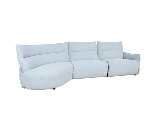 Nurgadiivan CANNES VN elektriline recliner 310x101/91xH92cm, helehall