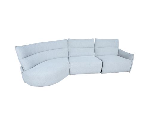 Nurgadiivan CANNES VN elektriline recliner 310x101/91xH92cm, helehall