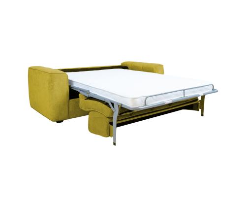 Diivanvoodi STELLA vedrumadratsiga 206x94xH70cm, kollane