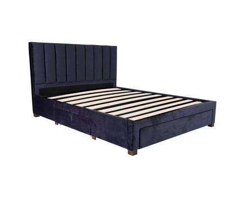 Voodi GRACE 160x200cm, ilma madratsita, sinine