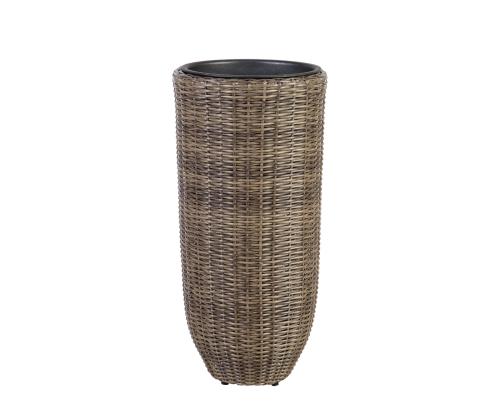 Lillepotiümbris WICKER D37xH77cm, plastikpunutis, värvus: tumepruun