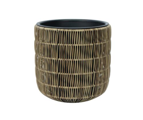 Lillepott WICKER D35xH36cm, helepruun