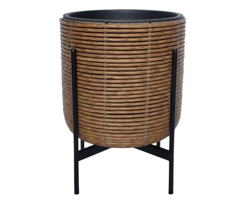 Lillepott WICKER alusega 38x38xH49cm, pruun