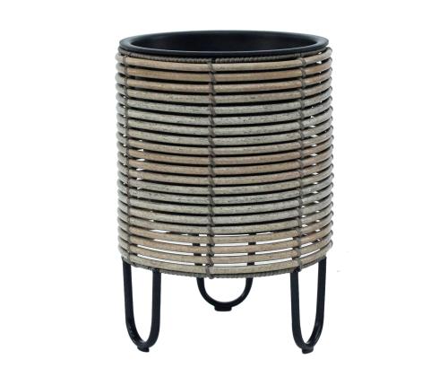 Lillepott WICKER D25xH35cm, beežikashall