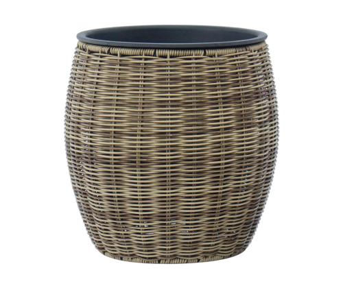 Lillepott WICKER D30xH30cm, helepruun
