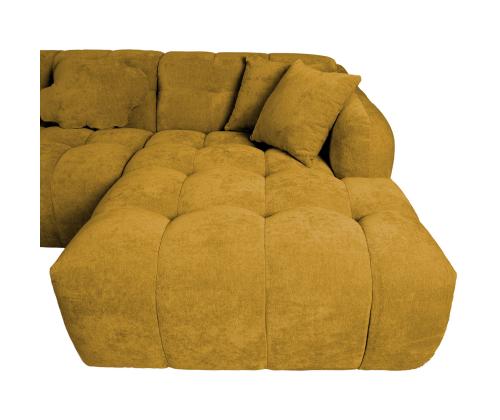 Nurgadiivan FORTE U-kujuline VN 374x242/162xH76cm, pruunikaskollane