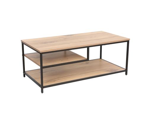 Diivanilaud DIMITRA 100x50xH40cm, rustik/must