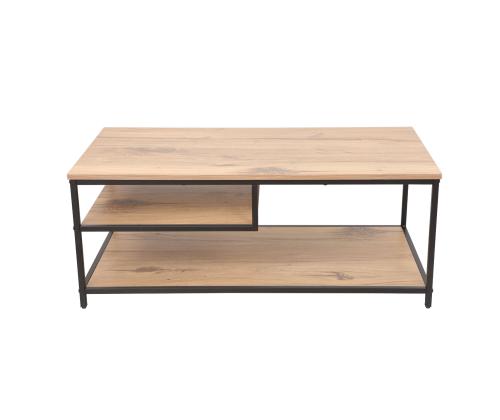 Diivanilaud DIMITRA 100x50xH40cm, rustik/must