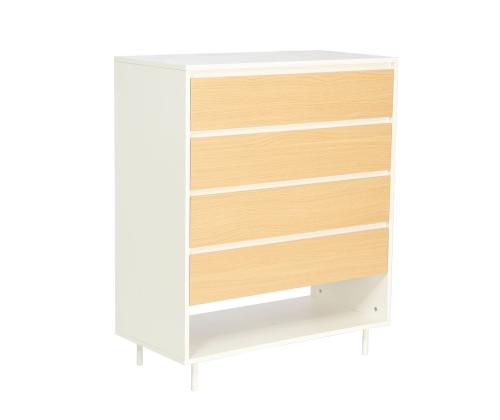 Kummut HERTA 80x40xH97cm, valge/hele puit