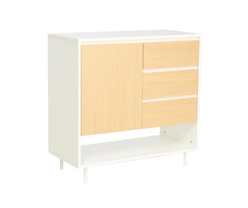 Kummut HERTA 80x40xH80cm, valge/hele puit