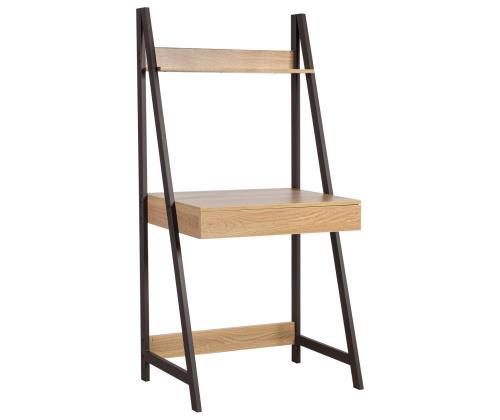 Kirjutuslaud STEP 74x48xH146cm, tamm, melamiinplaat, metallraam