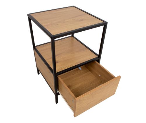 Abilaud/öökapp HEDVIG 40x40xH59cm, saar/must