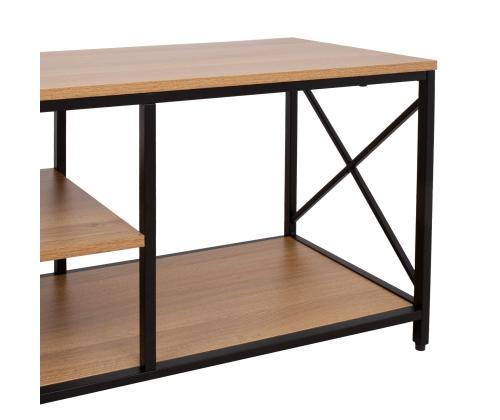 TV laud STUDY 140x40xH46,5cm, tamm/must