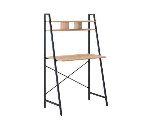 Kirjutuslaud STUDY riiuliga 84x44xH142cm, tamm/pruun