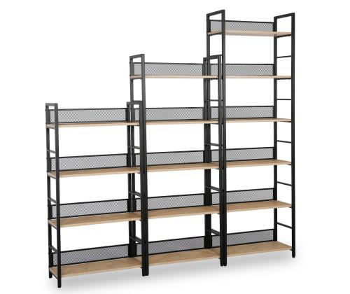 Riiul HECTOR 60x28xH187cm, saar/must