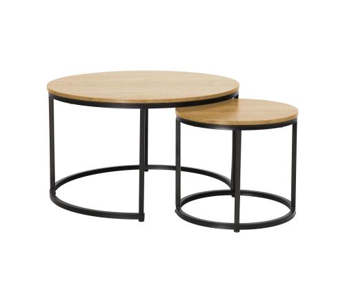 Diivanilaud HEDVIG 2tk komplektis, saar/must