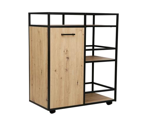 Riiulitega kapp HEDVIG 77,4x42H94cm, saar/must