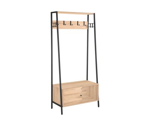 Esikukapp HANNES 84x40xH180cm, rustik melamiin