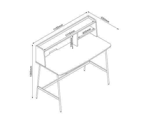 Kirjutuslaud LESTER 115x55xH106cm