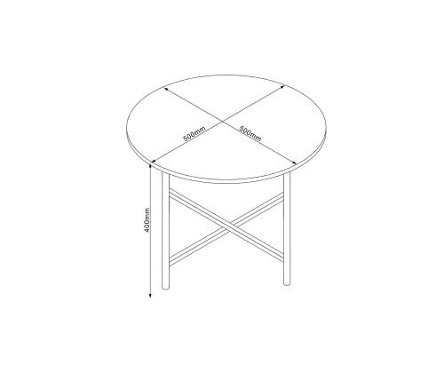 Diivanilaud HANNES 50x50xH40cm, rustik melamiin