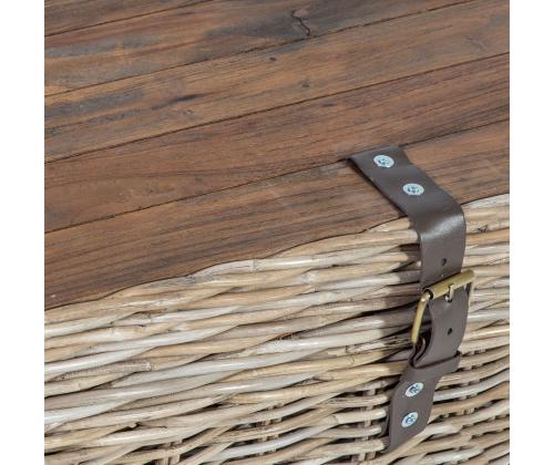 Kirst-diivanilaud EGROS 120x60xH39cm, naturaalne rotang