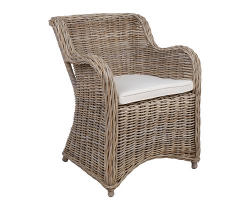 Tugitool KATALINA 62x62xH83cm, naturaalne rotang