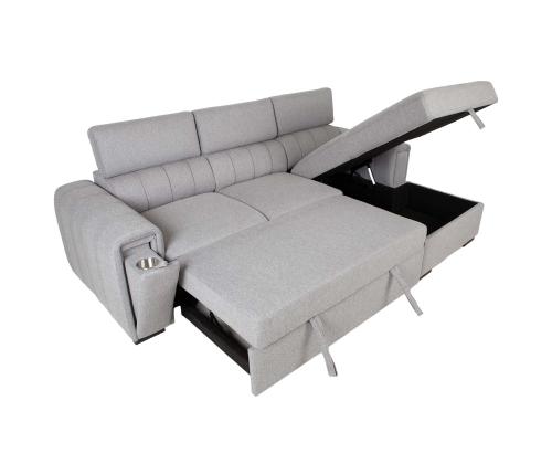 Nurgadiivanvoodi ODELIA PN 252x165xH82/100cm, hall