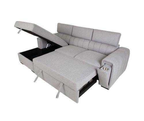 Nurgadiivanvoodi ODELIA VN 252x165xH82/100cm, hall