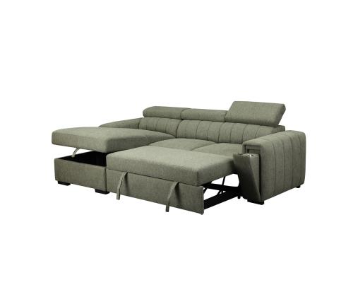 Nurgadiivanvoodi ODELIA VN 252x165xH82/100cm, heleroheline