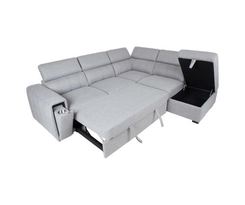 Nurgadiivanvoodi ODELIA-2 PN 263x227xH81/97cm, hall