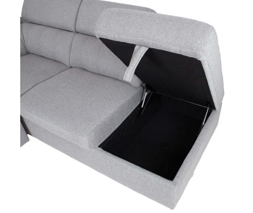 Nurgadiivanvoodi ODELIA-2 PN 263x227xH81/97cm, hall